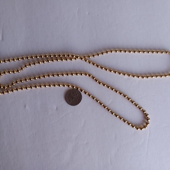 Extra Long Gold Tone Ball Chain - Picture 3 of 3